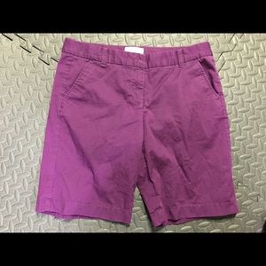 J Crew purple Bermuda shorts size 4 cotton stretch